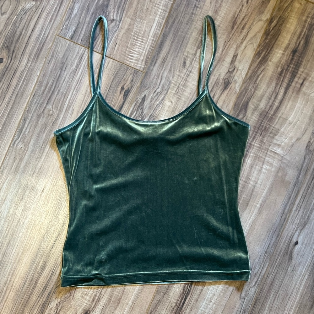 green velvet tank top size medium